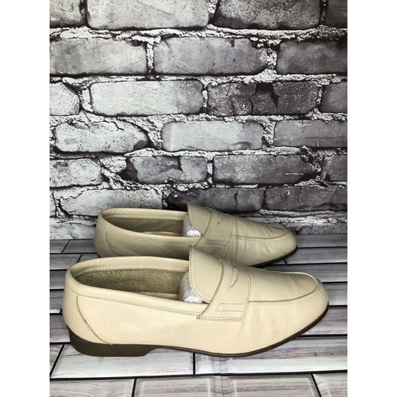 Caporicci Ivory Leather Casual Penny Loafers Driving Shoes Men’s Sz 42EU/9M US - Picture 13 of 16